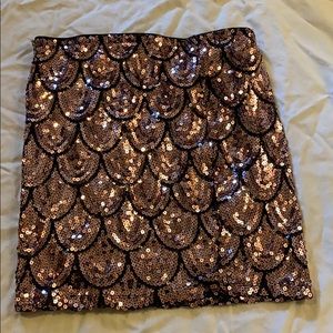 handmade sequin mini skirt